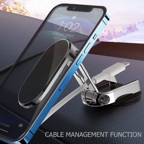 ๐ Alloy Folding Magnetic Car Phone Holder