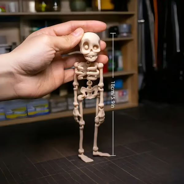 3D Printed Vintage Skeleton Magnetic Figurine π