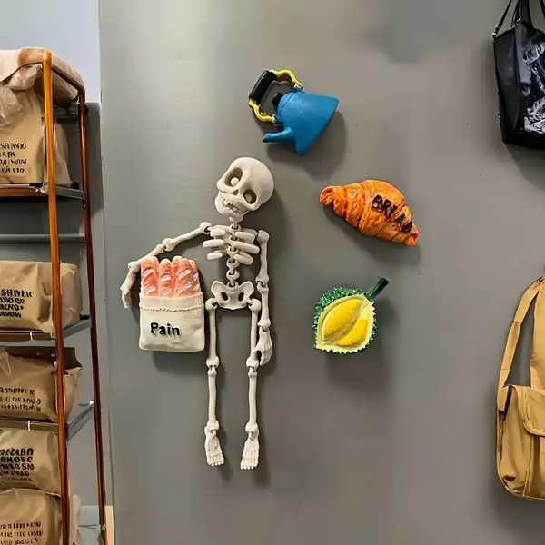 3D Printed Vintage Skeleton Magnetic Figurine π