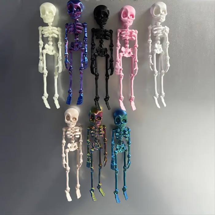 3D Printed Vintage Skeleton Magnetic Figurine π