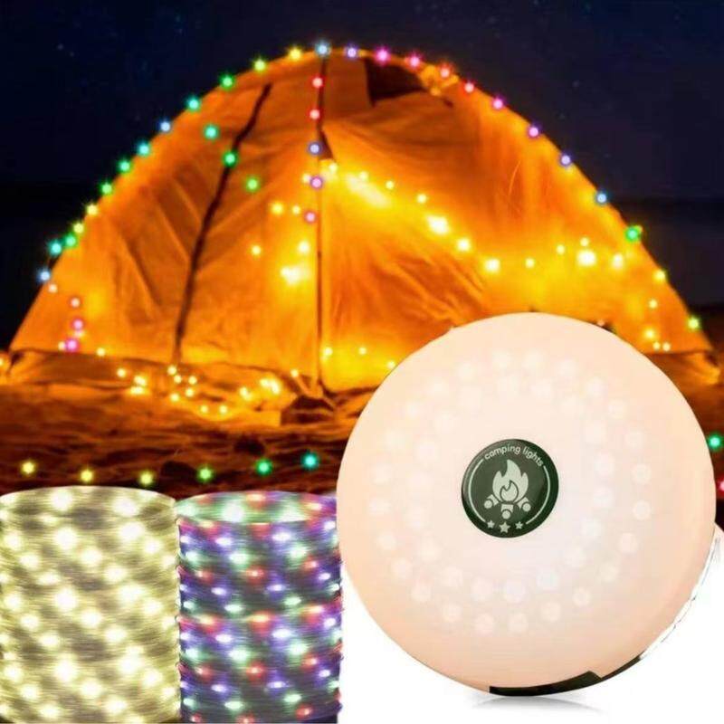 Outdoor led camping tape measure light tent atmosphere light multi-function with magnetic lighting decorative colorful light string