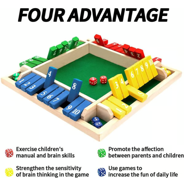 FUNNY FAMILY GAMES-Shut The Box Board Game🎲