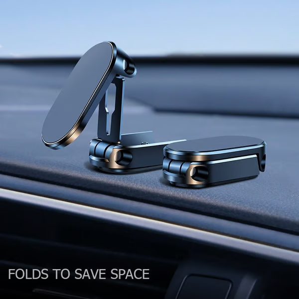 ๐ Alloy Folding Magnetic Car Phone Holder