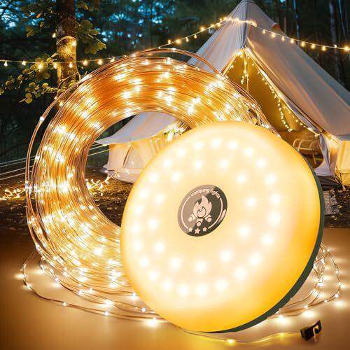 Outdoor led camping tape measure light tent atmosphere light multi-function with magnetic lighting decorative colorful light string