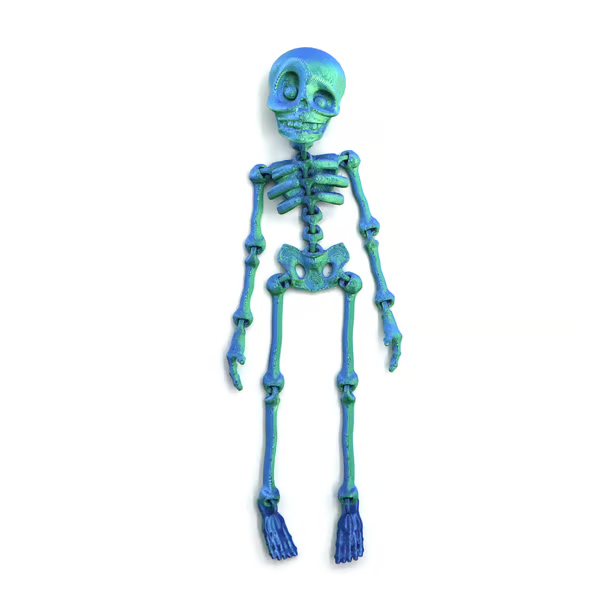 3D Printed Vintage Skeleton Magnetic Figurine π