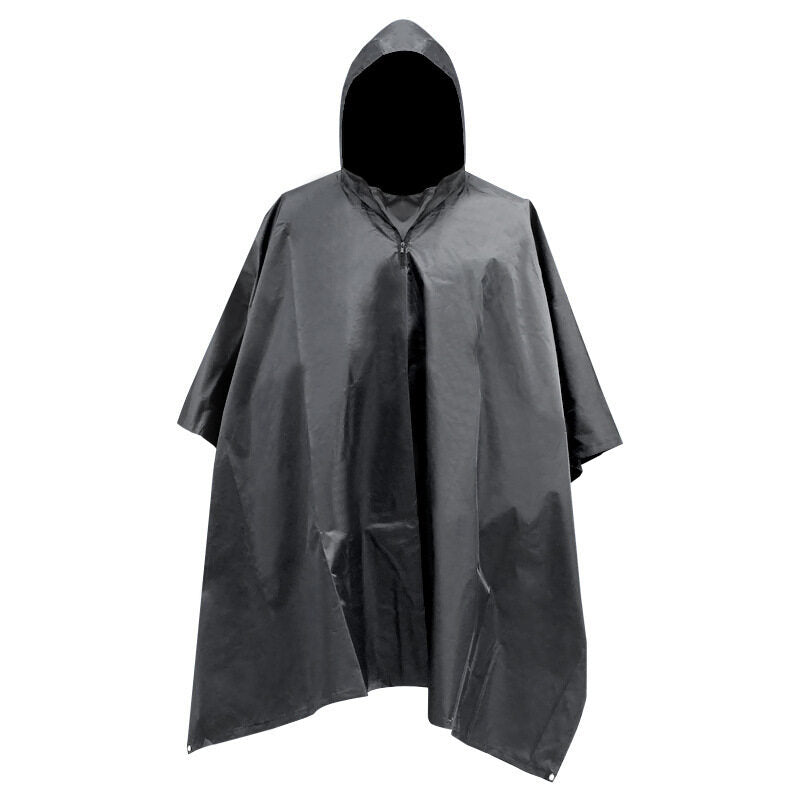 Hooded Rain Poncho for Adult with Pocket and Zipper, Waterproof Lightweight Raincoat for Men and Women