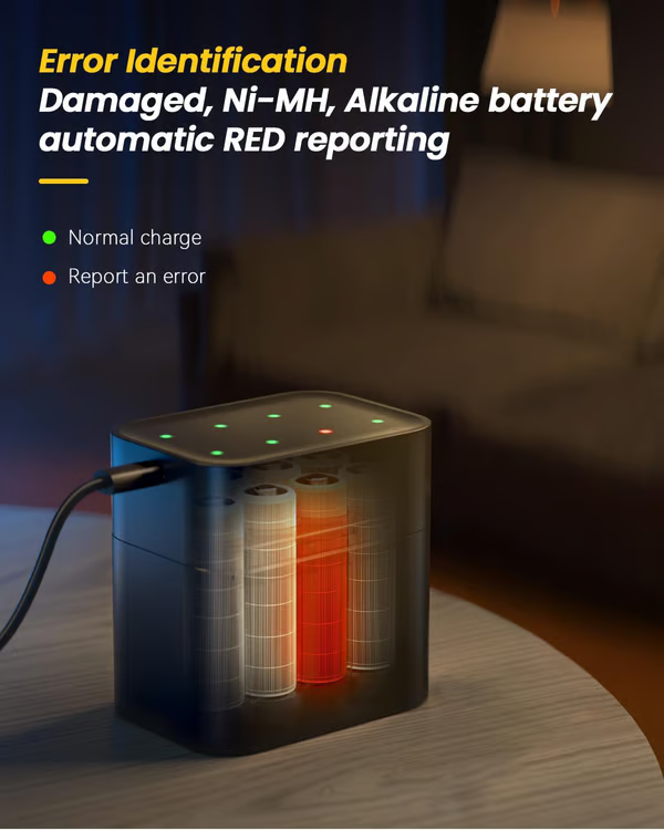 🔋AA/AAA Lithium Battery Smart Charging Case