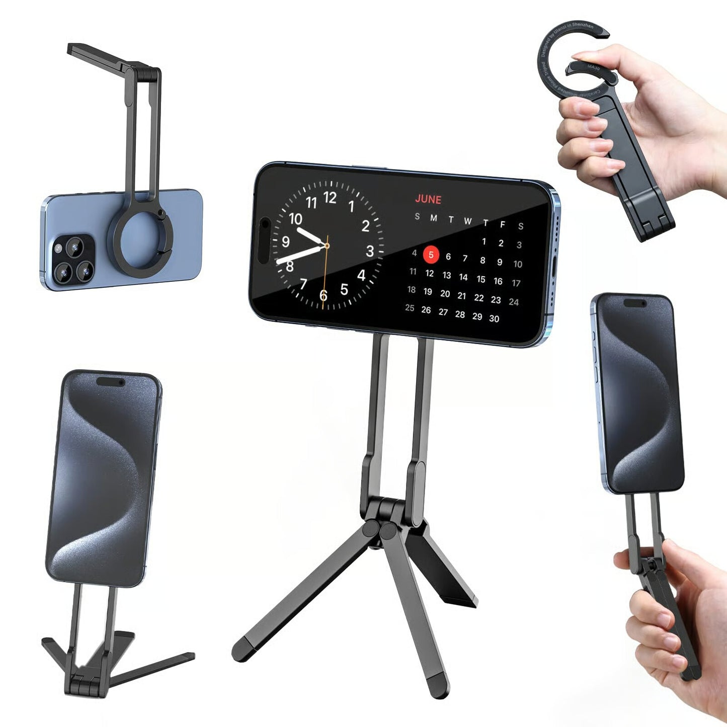 Magnetic Phone Tripod for iPhone, MA38 Portable Phone Holder Mini Tripod for Magsafe