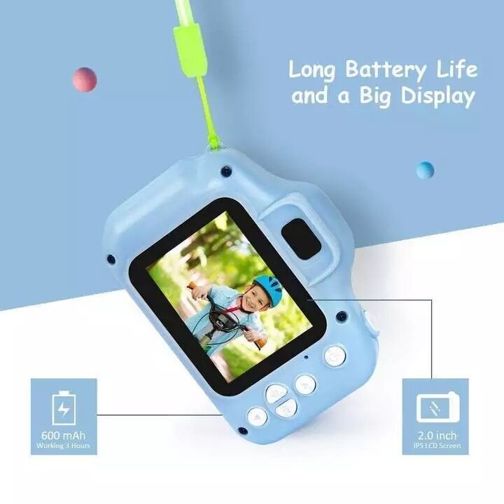 2019 Chrismas Best Gift For Kids! 1080P 2.0 Inch Screen Rechargeable Kid's