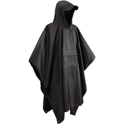Hooded Rain Poncho for Adult with Pocket and Zipper, Waterproof Lightweight Raincoat for Men and Women