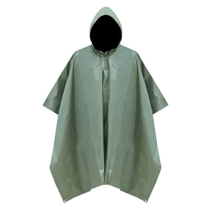 Hooded Rain Poncho for Adult with Pocket and Zipper, Waterproof Lightweight Raincoat for Men and Women