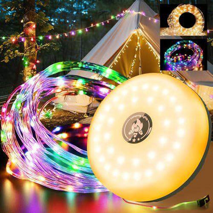 Outdoor led camping tape measure light tent atmosphere light multi-function with magnetic lighting decorative colorful light string