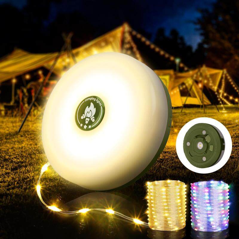 Outdoor led camping tape measure light tent atmosphere light multi-function with magnetic lighting decorative colorful light string