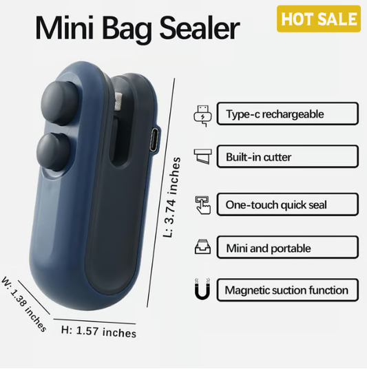 Mini Sealer Small Household Hand Pressure Sealer Portable Snack Plastic Bag Heat Sealing Machine